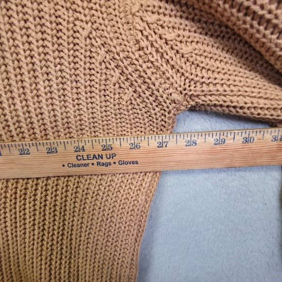 American Eagle Sweater Women M Brown Open Knit Chunky Oversized Baggy Tunic Fall - Picture 4 of 12